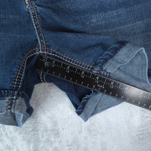 Seven7 Shorts Womens 6 (30x4.5) Denim Jean Mid Rise Rolled Cuff Stretch - Picture 4 of 8
